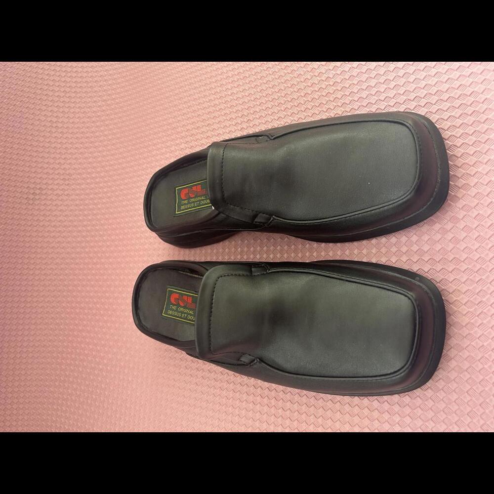 Men's Black Slip-On Dress Shoes, Size 42 - Comfortable and Stylish